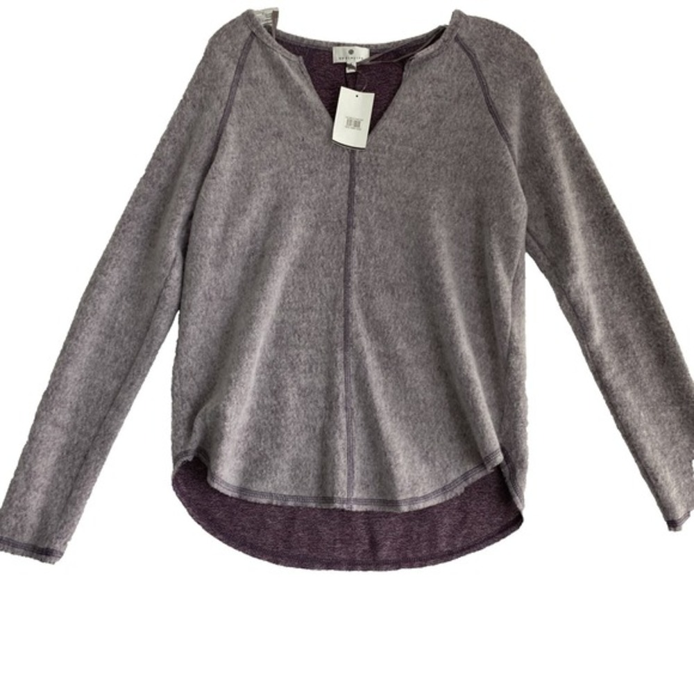 2/$30 NWT Socialite Nordstrom Sweater Women Sz S Purple Butter Soft Fleecey - Picture 3 of 10